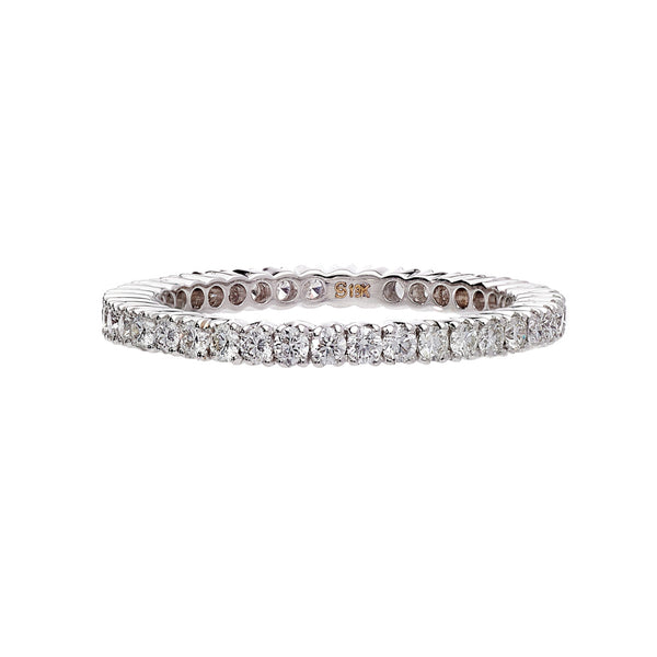 Prong White Diamond Band - 1