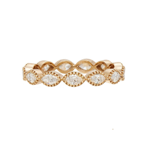 18K Yellow Gold Maria White Diamond Band - 1