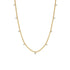 14k 9 Prong Diamond Small Box Chain Necklace - 1
