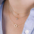 14k Small Diamond Bezel Star of David Necklace - 2