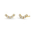 14k 5 Graduated Prong Diamond Curve Studs - 1