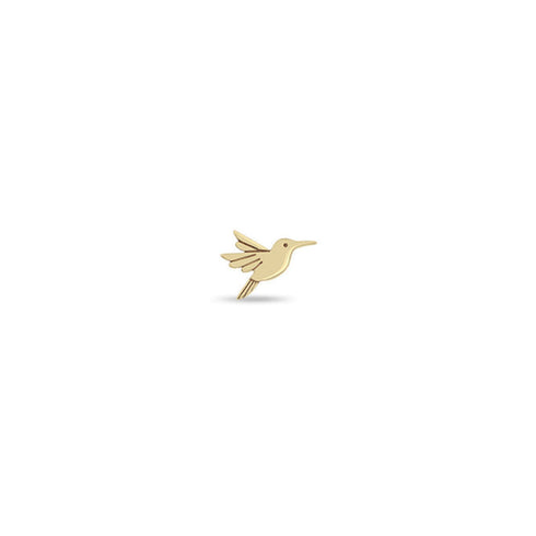 14k Itty Bitty Hummingbird Stud - 1