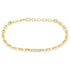 14k Floating Diamond Small Puffed Mariner Chain Bracelet - 1