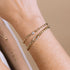 14k Floating Diamond Small Puffed Mariner Chain Bracelet - 2