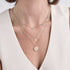 14k Gold Turquoise Sunbeam Medallion Satellite Chain Necklace - 2