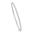 14k Gold & Diamond Flexible Beaded Bangle - 0.88ct - 1