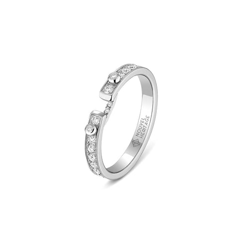 Eternity Tuxedo PM Mood Ring in White Gold - 1