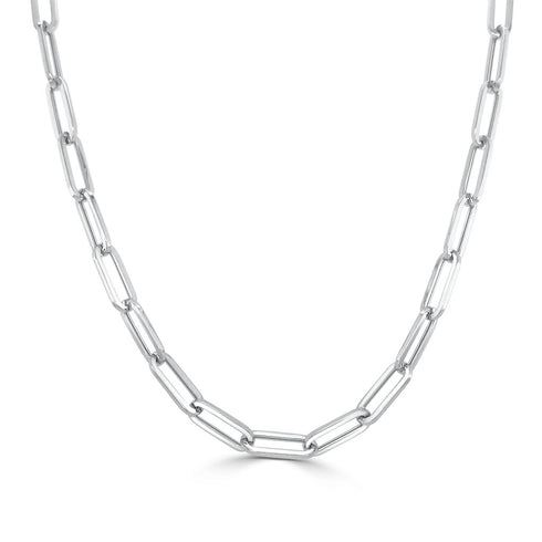 Yellow Gold Paperclip Necklace - 1