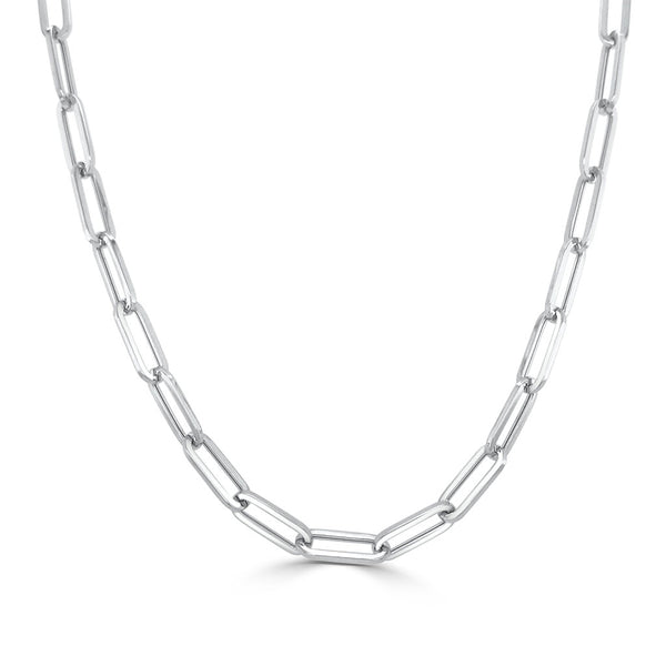 Yellow Gold Paperclip Necklace - 1