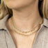 Yellow Gold Graduating Bar With 3.59ctw Round Diamonds Necklace - 2