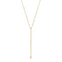 Pear Shape And Round Diamond Bezel Set Lariat Necklace - 1