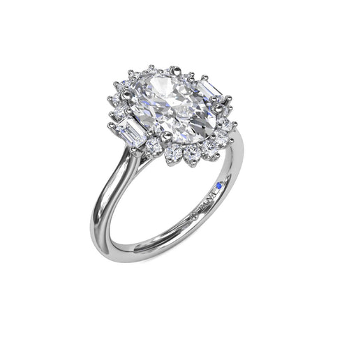 Modern Edge Diamond Engagement Ring - 1