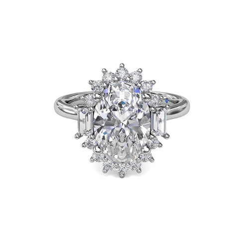 Modern Edge Diamond Engagement Ring - 3