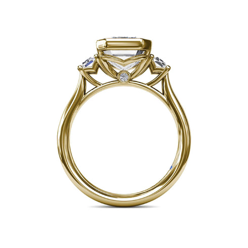 Bezel Set Diamond Engagement Ring - 2