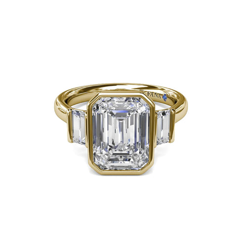 Bezel Set Diamond Engagement Ring - 3