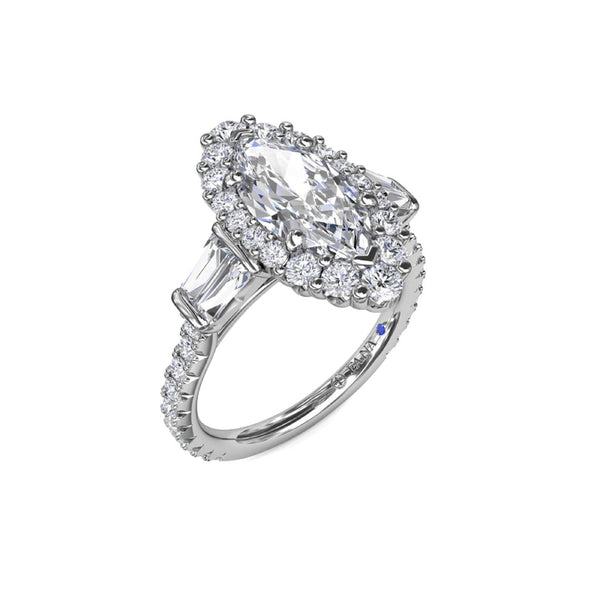 Marquise Baguette Diamond Engagement Ring - 1