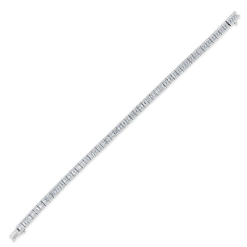 14k Gold & Baguette Diamond Bracelet - 4.40ct - 2