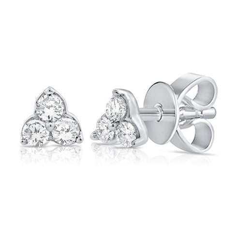 14k Gold & Diamond Stud Earrings - 0.14ct - 1