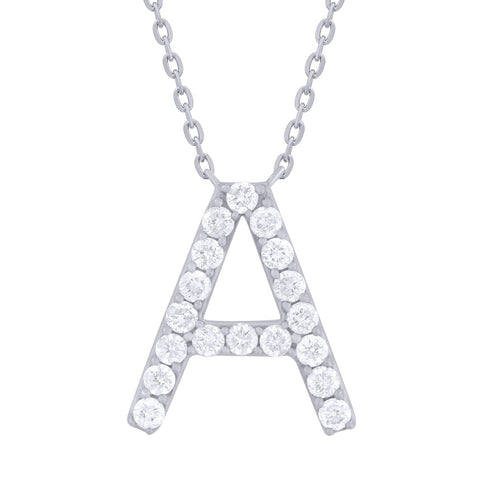 14K Gold & Diamond Initial Necklace - 0.30ct - 1