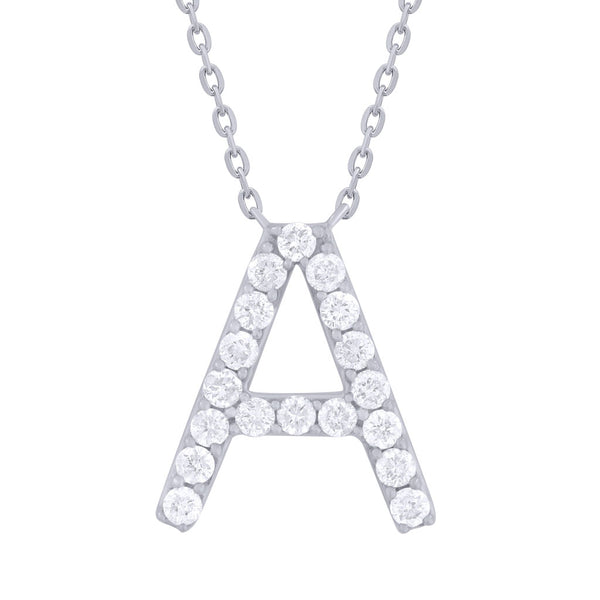14K Gold & Diamond Initial Necklace - 0.30ct - 1