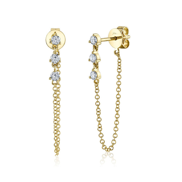 0.29ct Diamond Chain Earring - 1