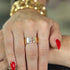 Yellow Gold Open Ring With 0.61ctw Of Multi-Shaped Diamonds Fashion Ring - 2