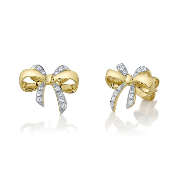 Kate 0.21ct Diamond Bow Stud Earring - 1