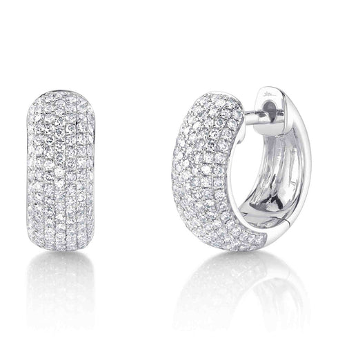 Kate 0.51ct Diamond Pave Huggie Earring - 1
