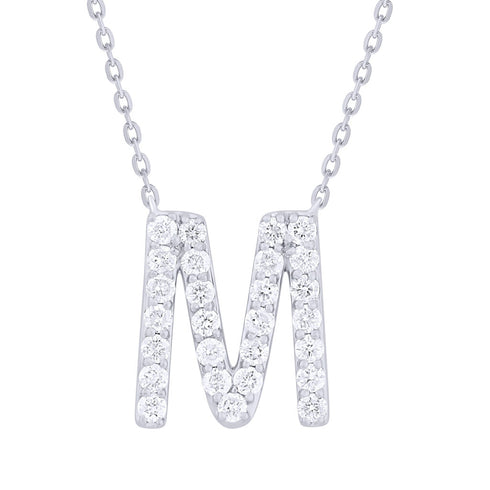 14K Gold & Diamond Initial Necklace - 0.46ct - 1