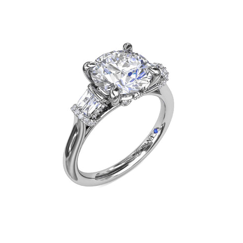 Double Baguette Diamond Engagement Ring - 1