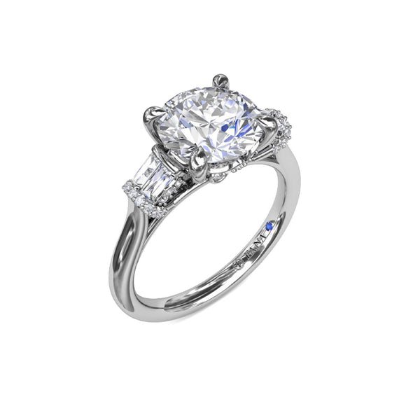 Double Baguette Diamond Engagement Ring - 1