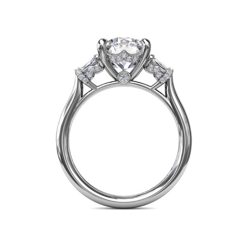 Double Baguette Diamond Engagement Ring - 2
