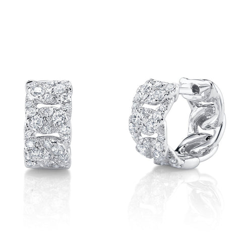 Kate 0.48ct Diamond Link Huggie Earring - 1