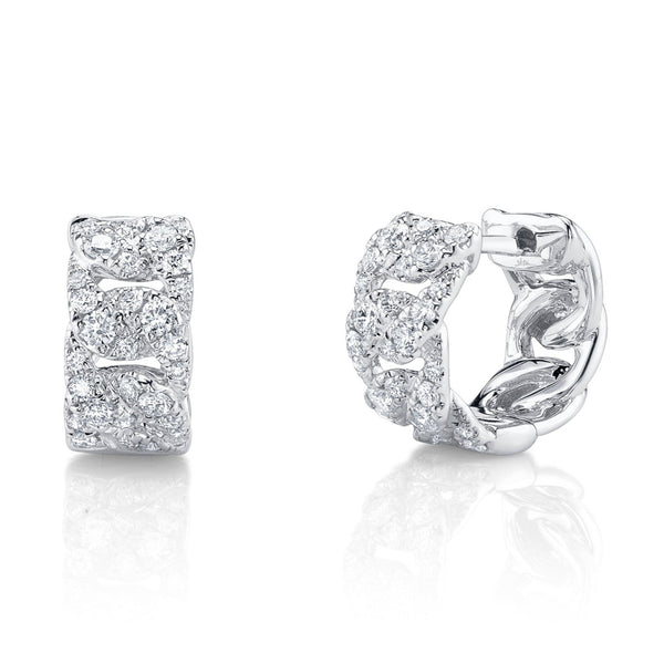 Kate 0.48ct Diamond Link Huggie Earring - 1