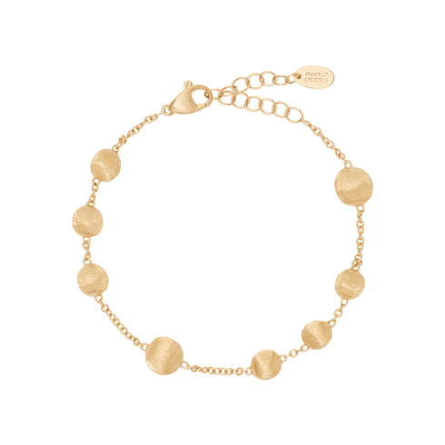 18K Yellow Gold Bead Bracelet, 6.25-7.75" - 1