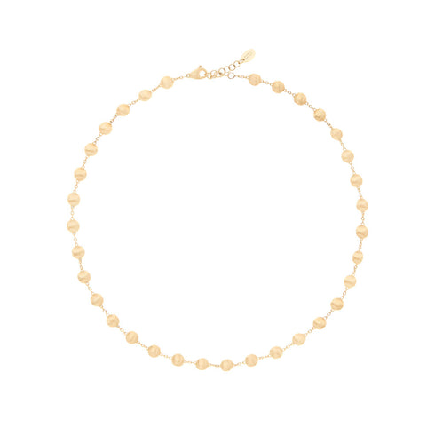 18K Yellow Gold Bead Necklace, 16.5"-18" - 1