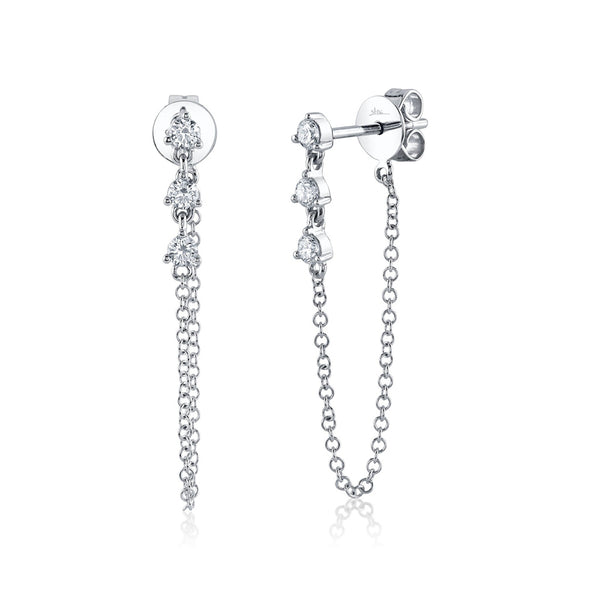 0.29ct Diamond Chain Earring - 1