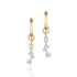 Pear Diamond Triple Drop Huggies - 1