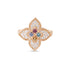 Venetian Princess Carnival Pave Diamond and Mixed Stones Large Flower Ring - 1