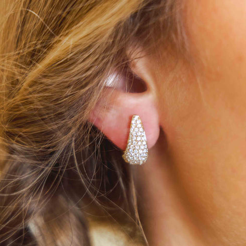 Anita Ko Small Diamond Claw Earrings in Yellow Gold - 1