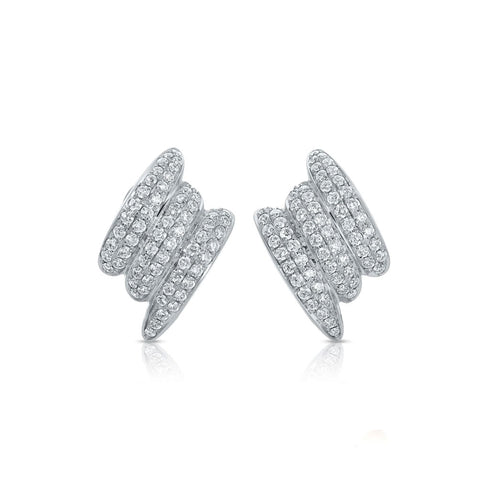 Small Diamond Claire Earrings 18k White Gold - 1