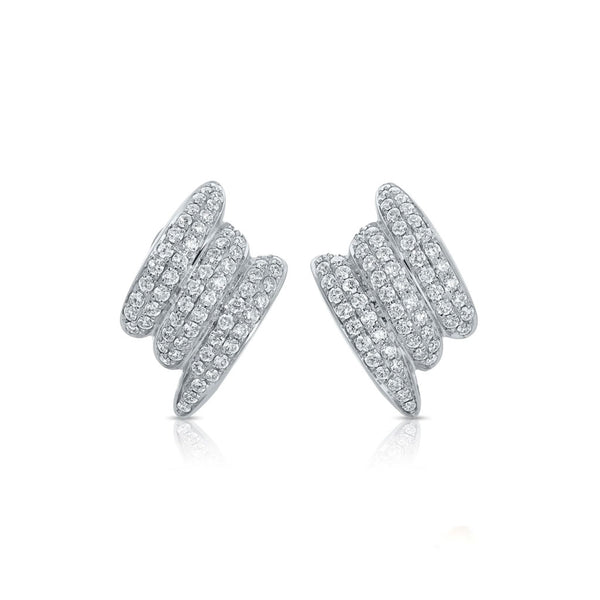 Small Diamond Claire Earrings 18k White Gold - 1