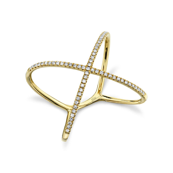 Kate 0.18ct Diamond "X" Ring - 1