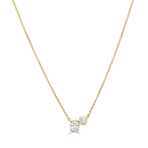14K Gold Diamond Pendant Necklace - 0.40ct - 1