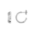 Ice Cube White Gold Hoop Earrings - 2