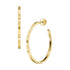 Ice Cube Yellow Gold Hoop Earrings - 1