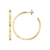 Ice Cube Yellow Gold Hoop Earrings - 2
