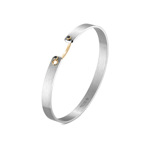 Paris From The Sky GM Mood Bangle with Black Diamonds - 1
