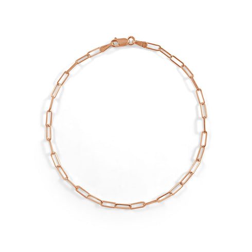 14k Gold Paperclip Link Bracelet - 1