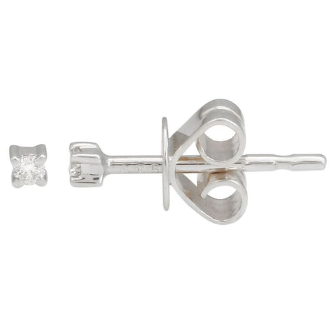 14k Gold & Diamond Stud Earrings - 0.04ct - 1